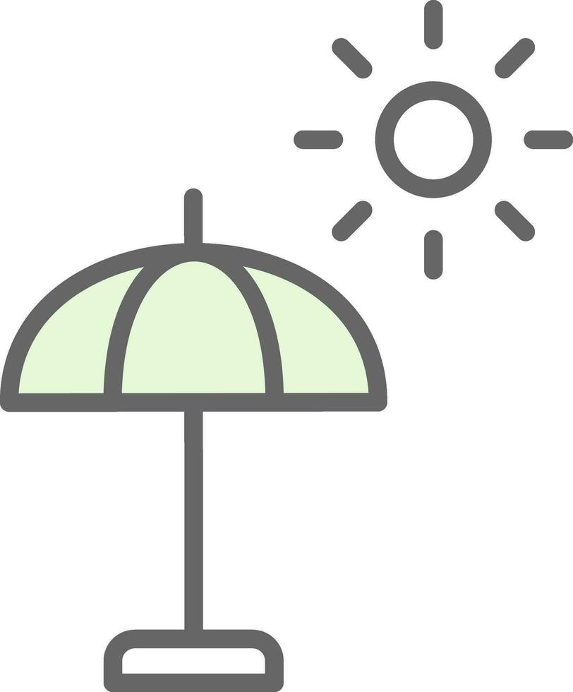 Sol paraply vektor ikon design