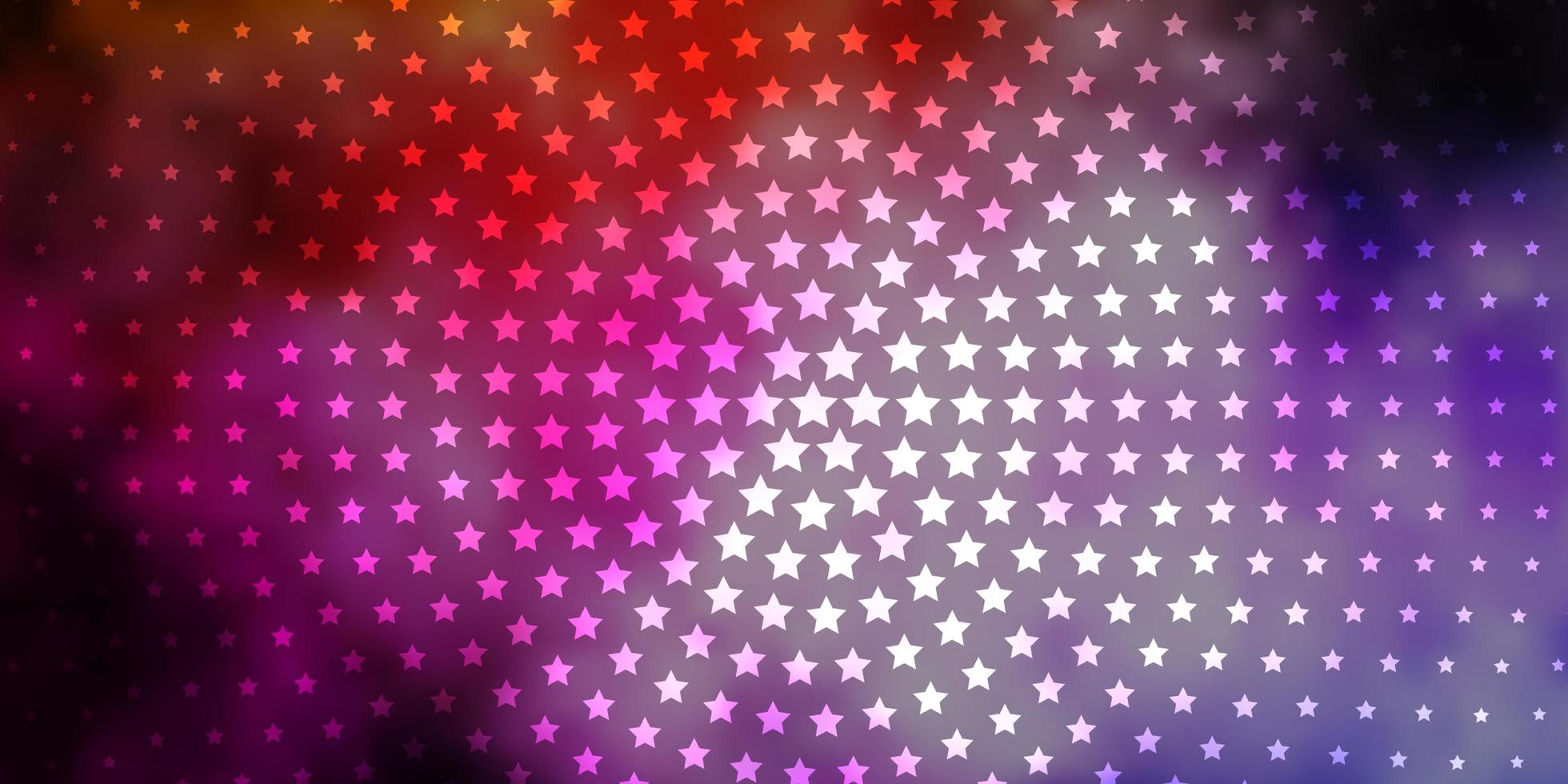 mörkrosa gul vektormall med neonstjärnor suddar ut dekorativ design i enkel stil med stjärnmönster för nyårsannonsbroschyrer vektor