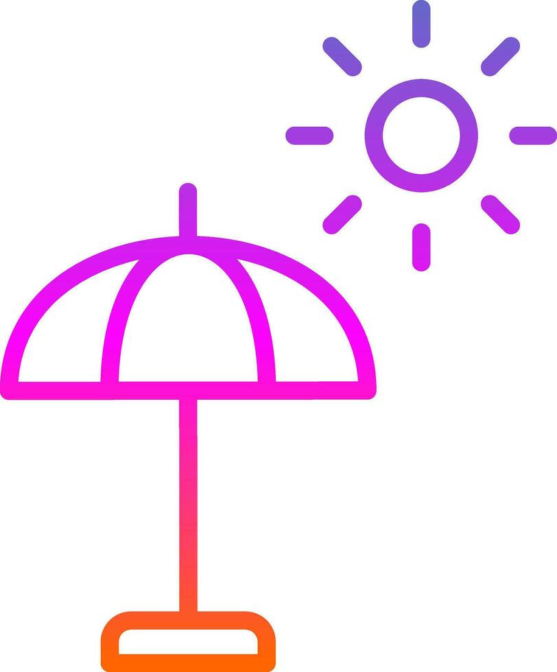 Sonne Regenschirm Vektor Symbol Design