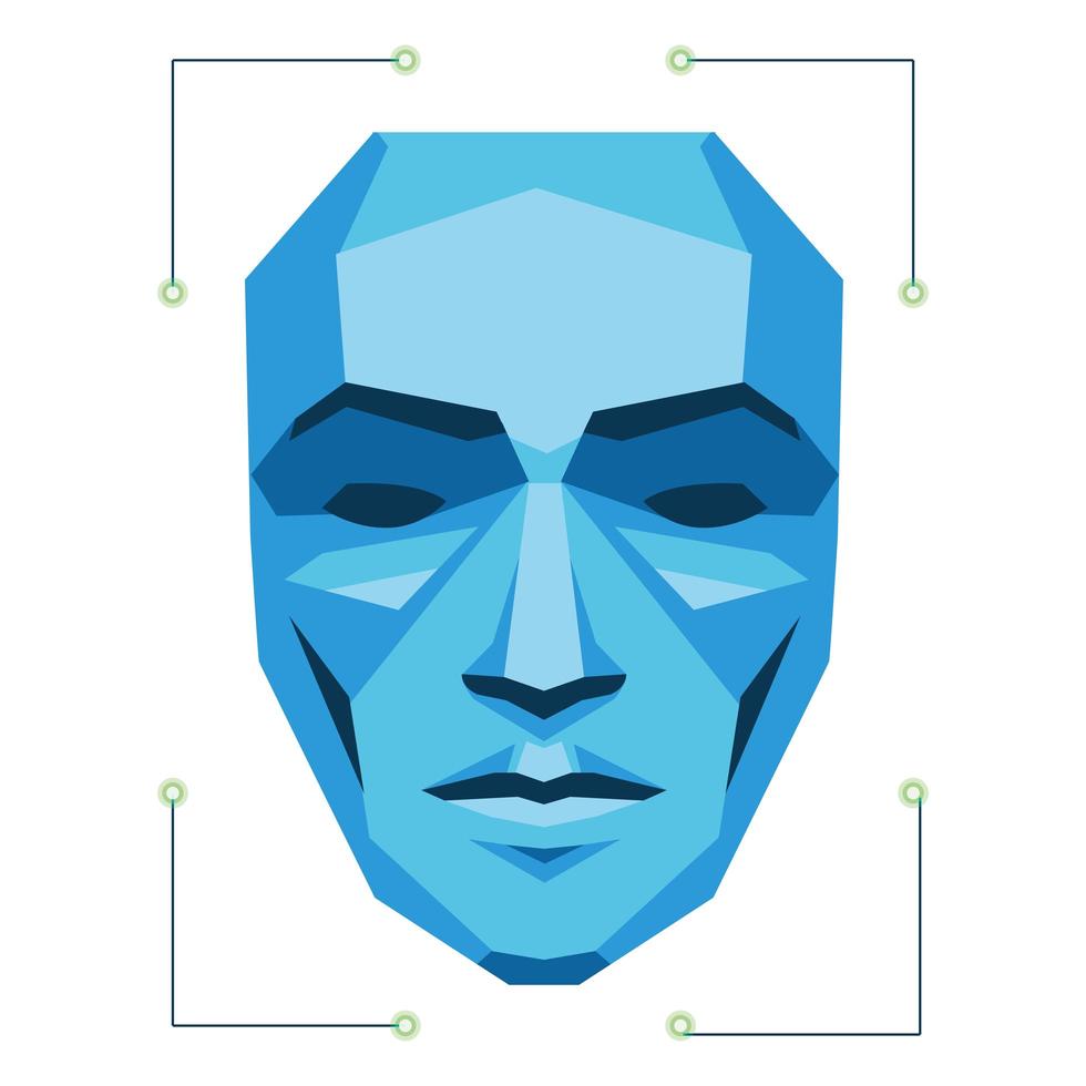 Person Gesicht scannen vektor