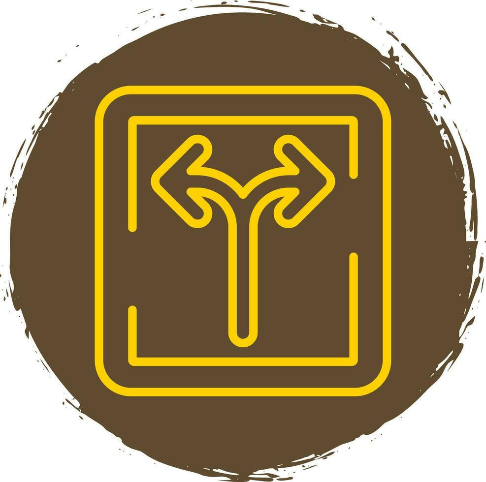 zwei Weg Vektor Symbol Design