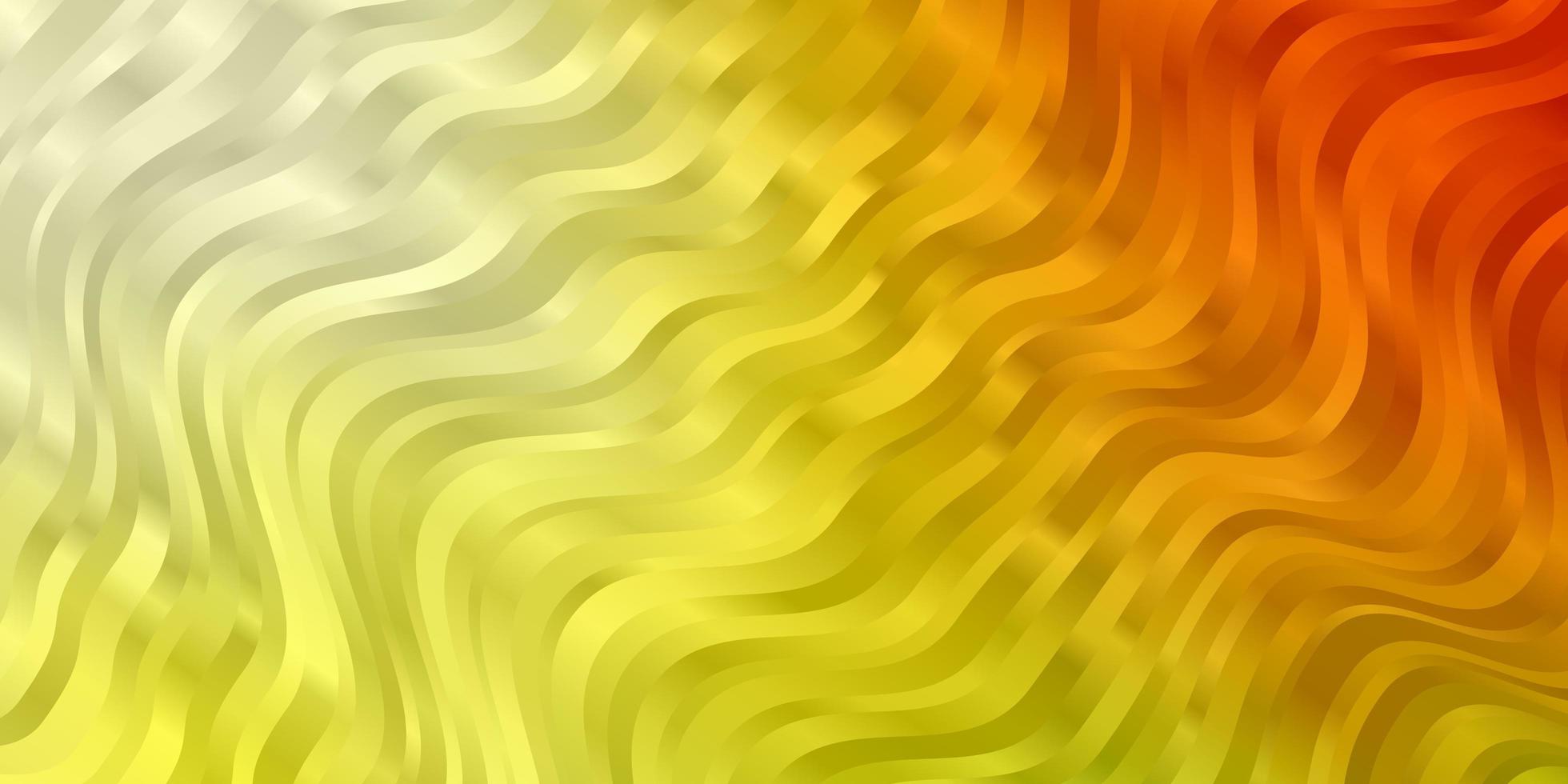 hellroter gelber Vektorhintergrund mit farbiger Illustration der Kurven im abstrakten Stil mit gebogenem Linienmuster für Werbeanzeigen vektor