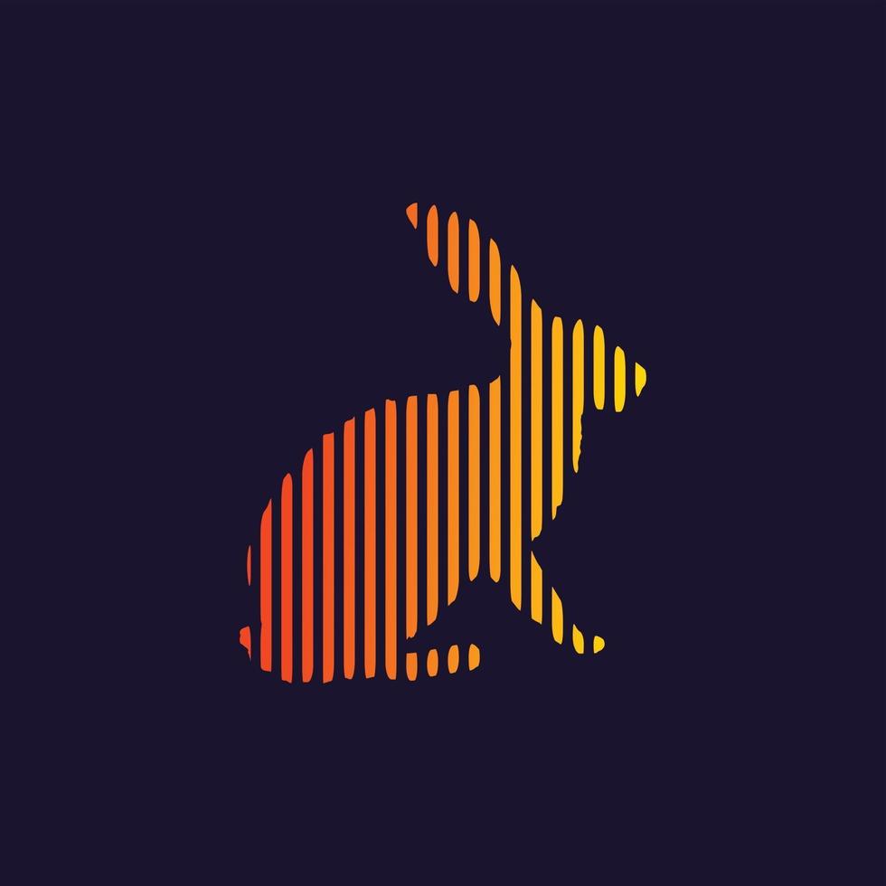 Kaninchen-Logo-Design vektor