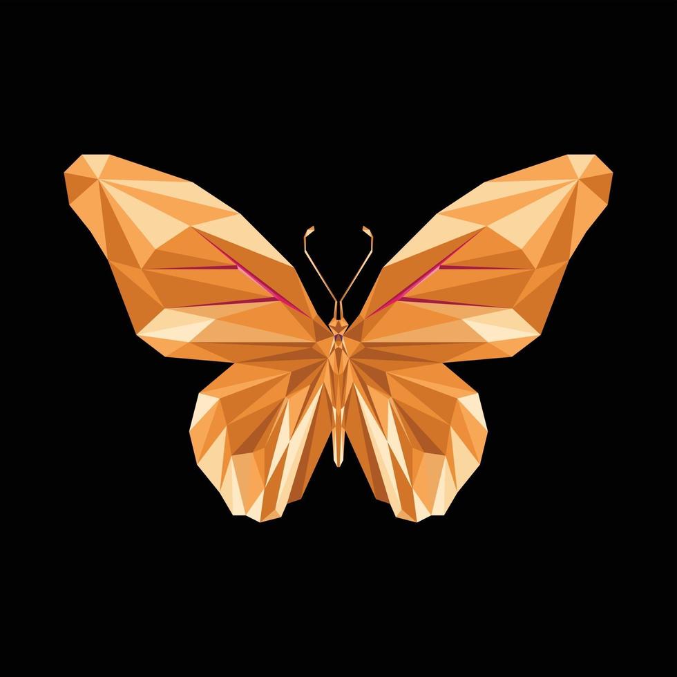 Schmetterling polygonales Design vektor