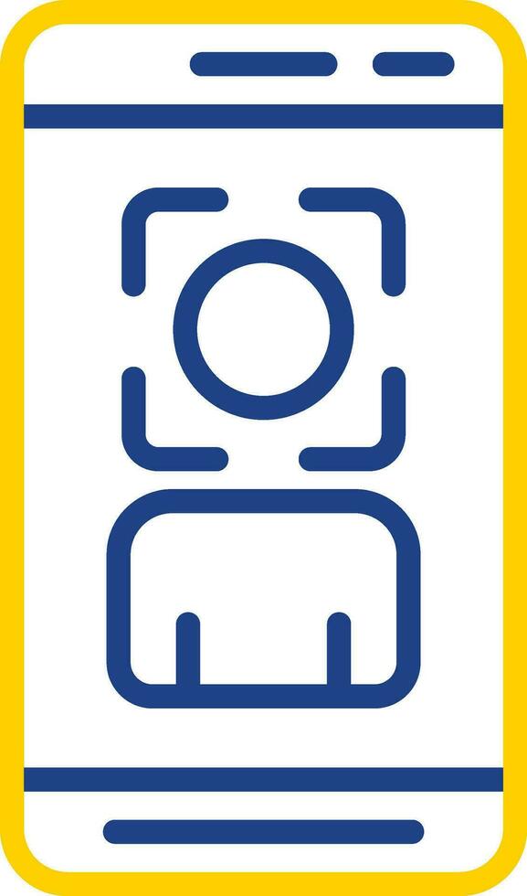 Gesicht Scan Vektor Symbol Design