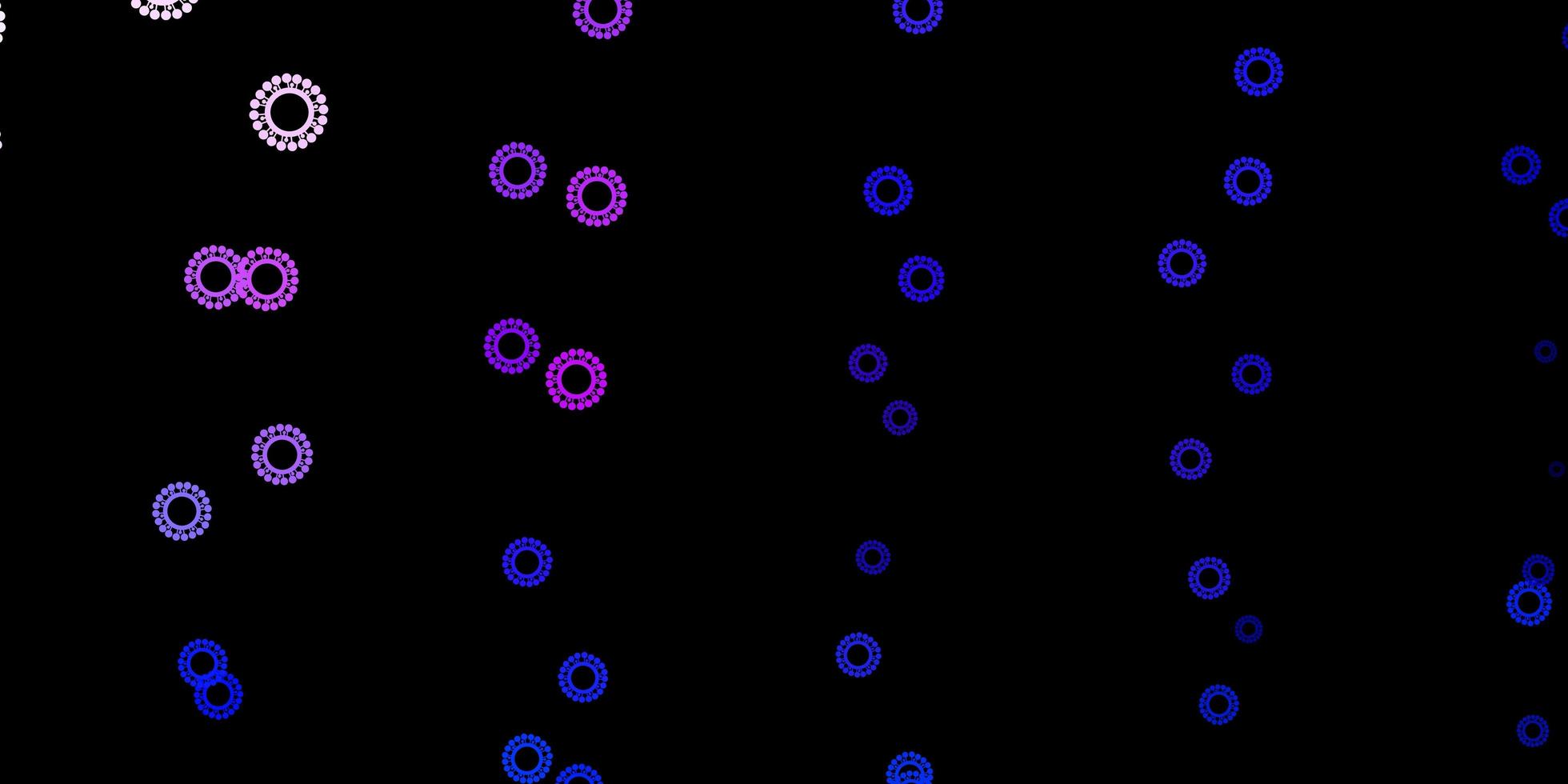 mörkrosa blå vektormall med influensatecken vektor