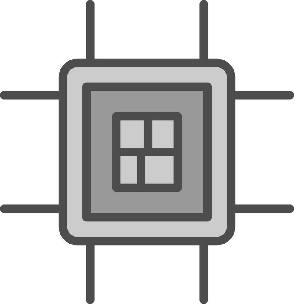 Zentralprozessor Vektor Symbol Design