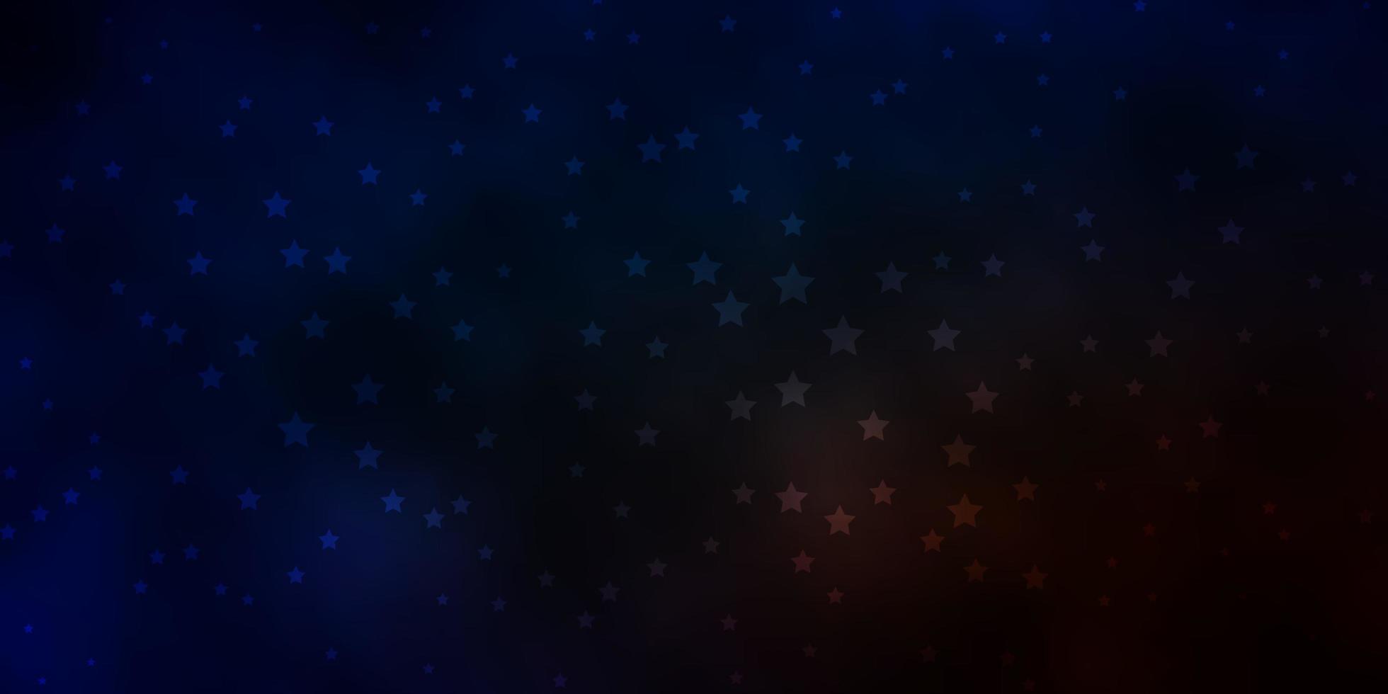 dunkelblaues gelbes Vektorlayout mit hellen Sternen bunte Illustration mit abstraktem Gradientensternmuster zum Verpacken von Geschenken vektor