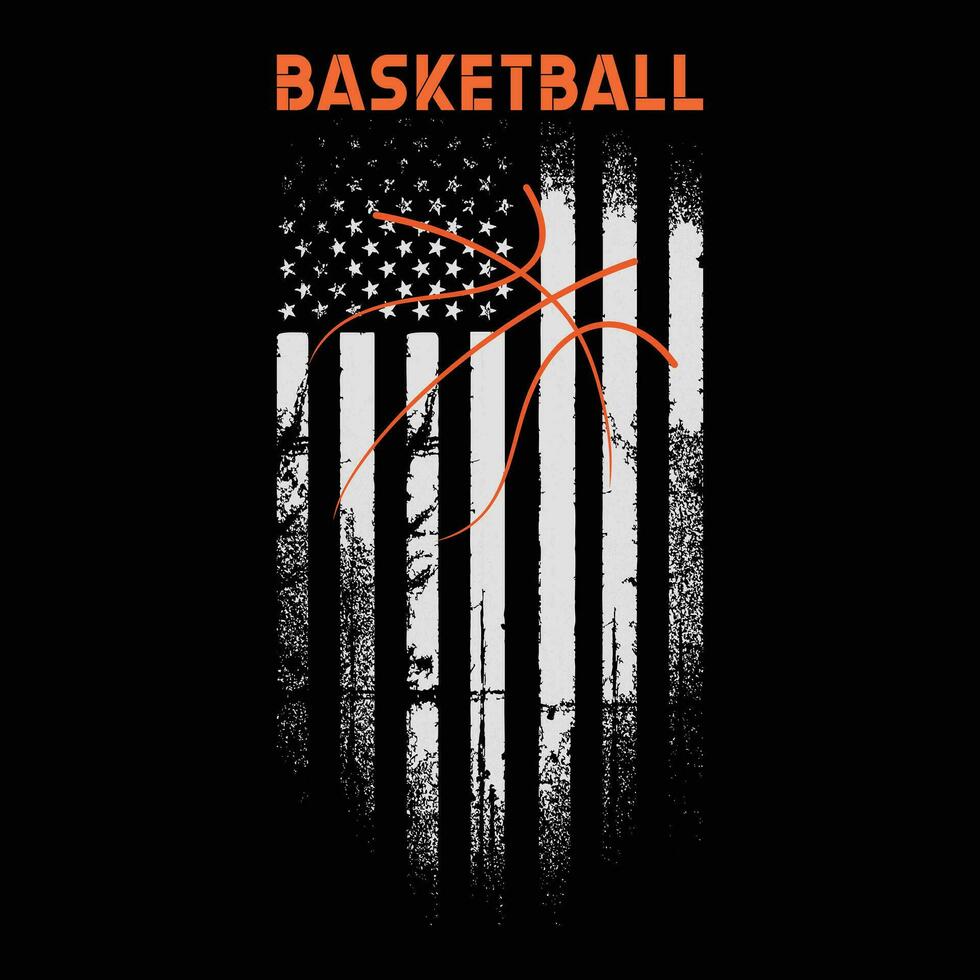 Amerika flagga basketboll vektor design