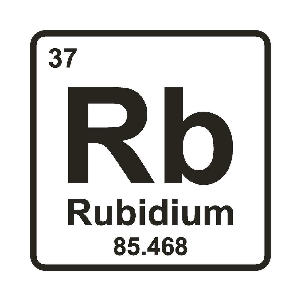 rubidium element ikon vektor
