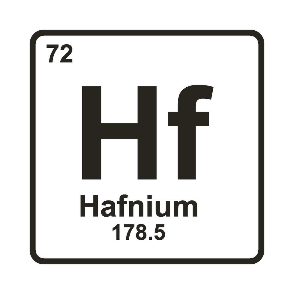 Hafnium Element Chemie Symbol vektor