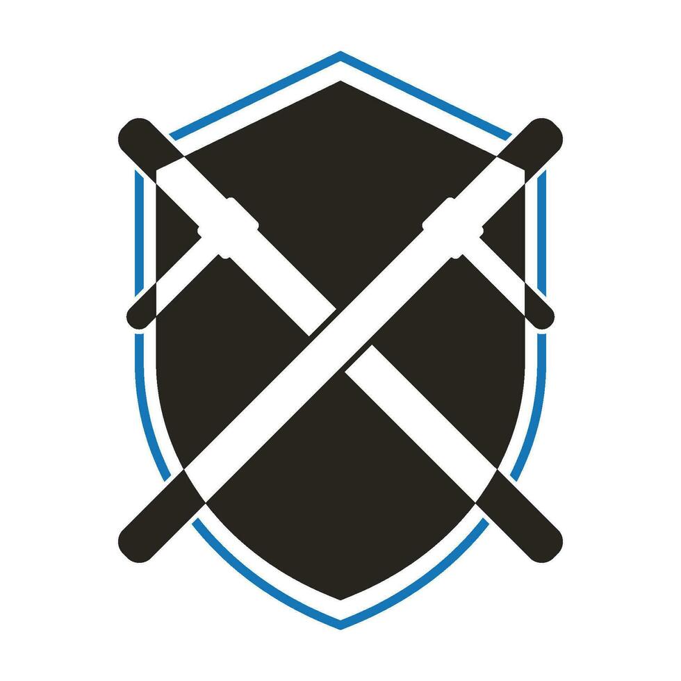 Polizei Schlagstöcke Logo vektor
