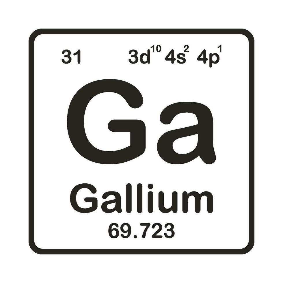 Element Gallium Symbol vektor