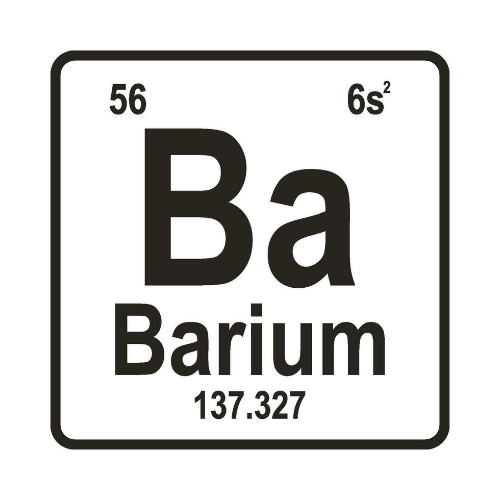 barium element ikon vektor