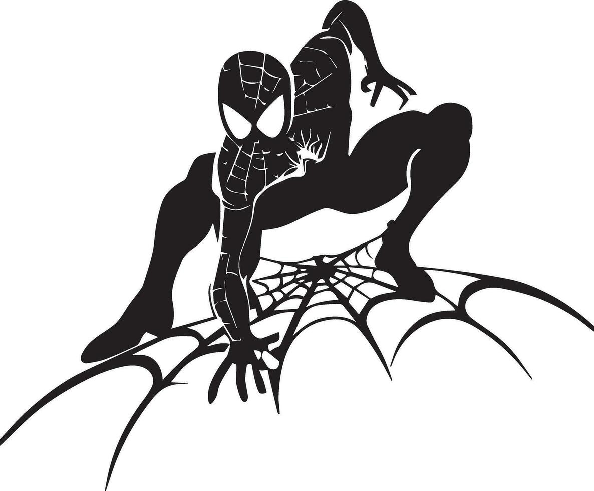 Spindelmannen tatuering design vektor konst illustration