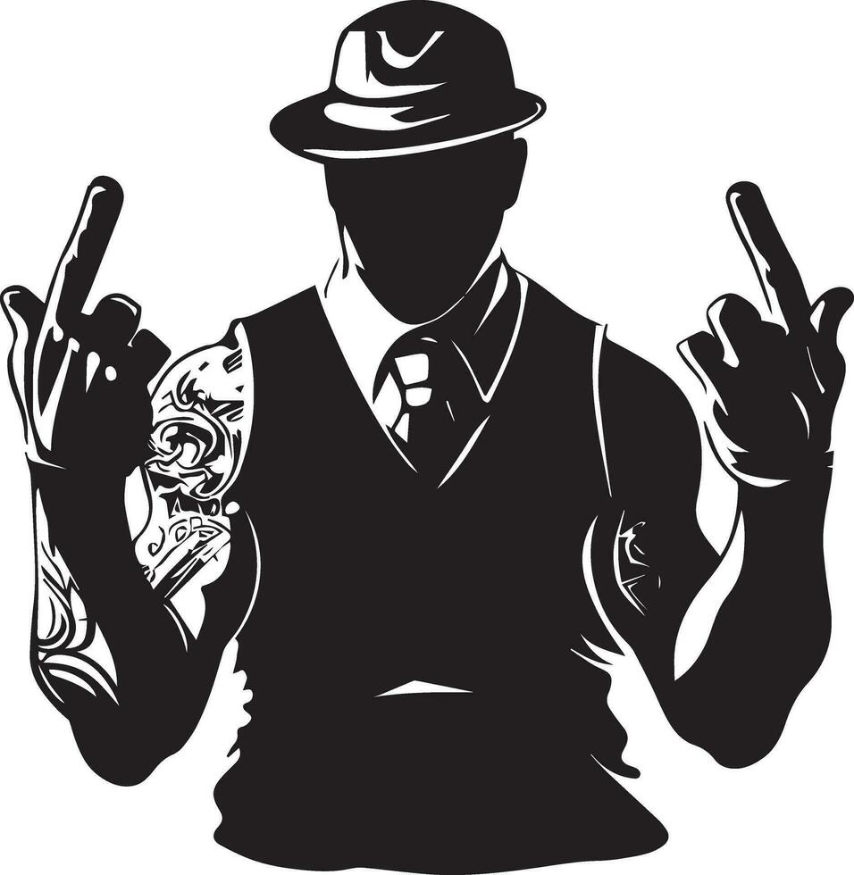 Gangster Vektor tätowieren Design Illustration