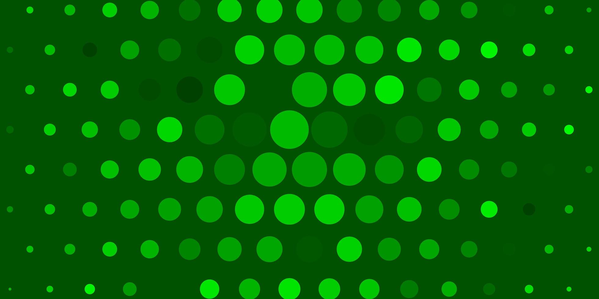 Hellgrünes Vektormuster mit Kugeln, bunte Illustration mit Farbverlaufspunkten im Naturstildesign für Ihre Werbespots vektor