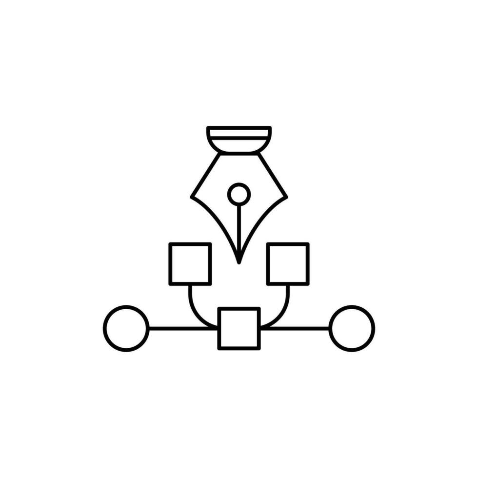 Grafik Design Symbol. Gliederung Symbol vektor