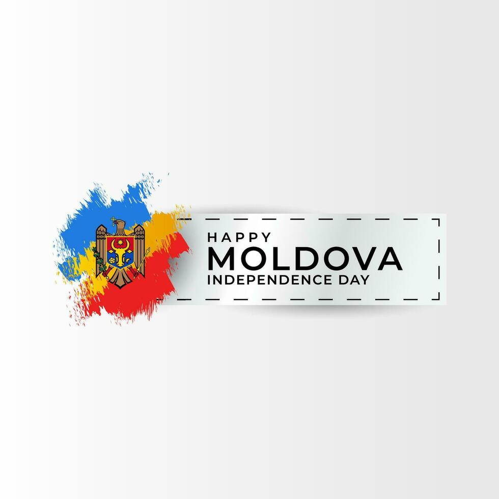 moldavien oberoende dag hälsning design vektor