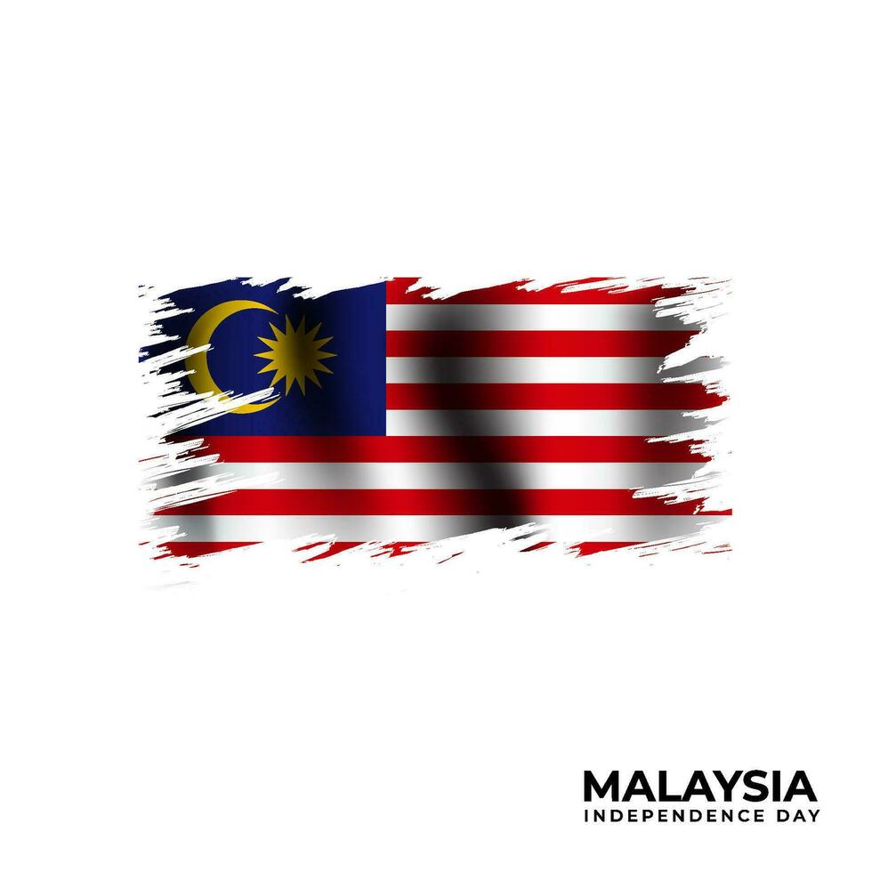 Malaysia Unabhängigkeit Tag Gruß Design vektor