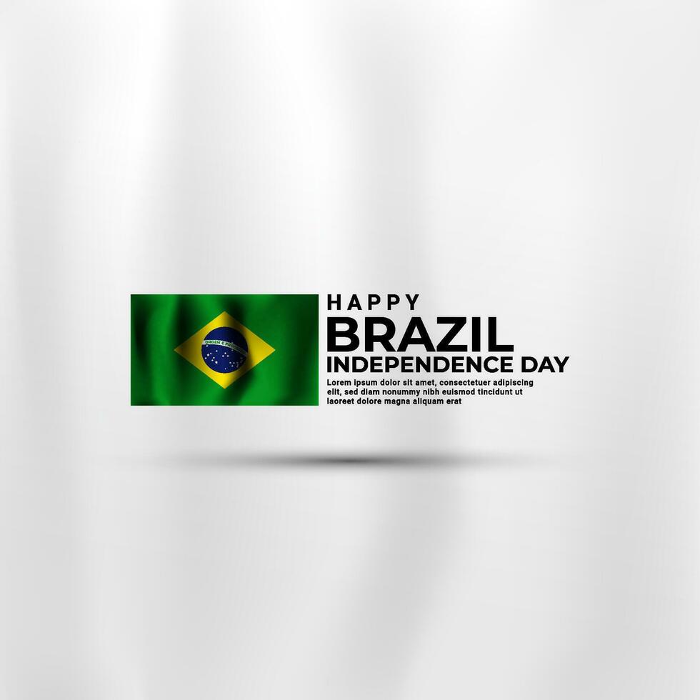 Brasilien oberoende dag hälsning design vektor