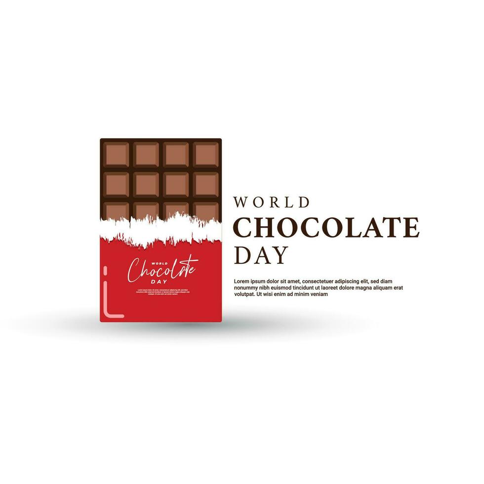 Welt Schokolade Tag Hintergrund, geeignet zum Poster, Sozial Medien Beiträge, und Andere vektor