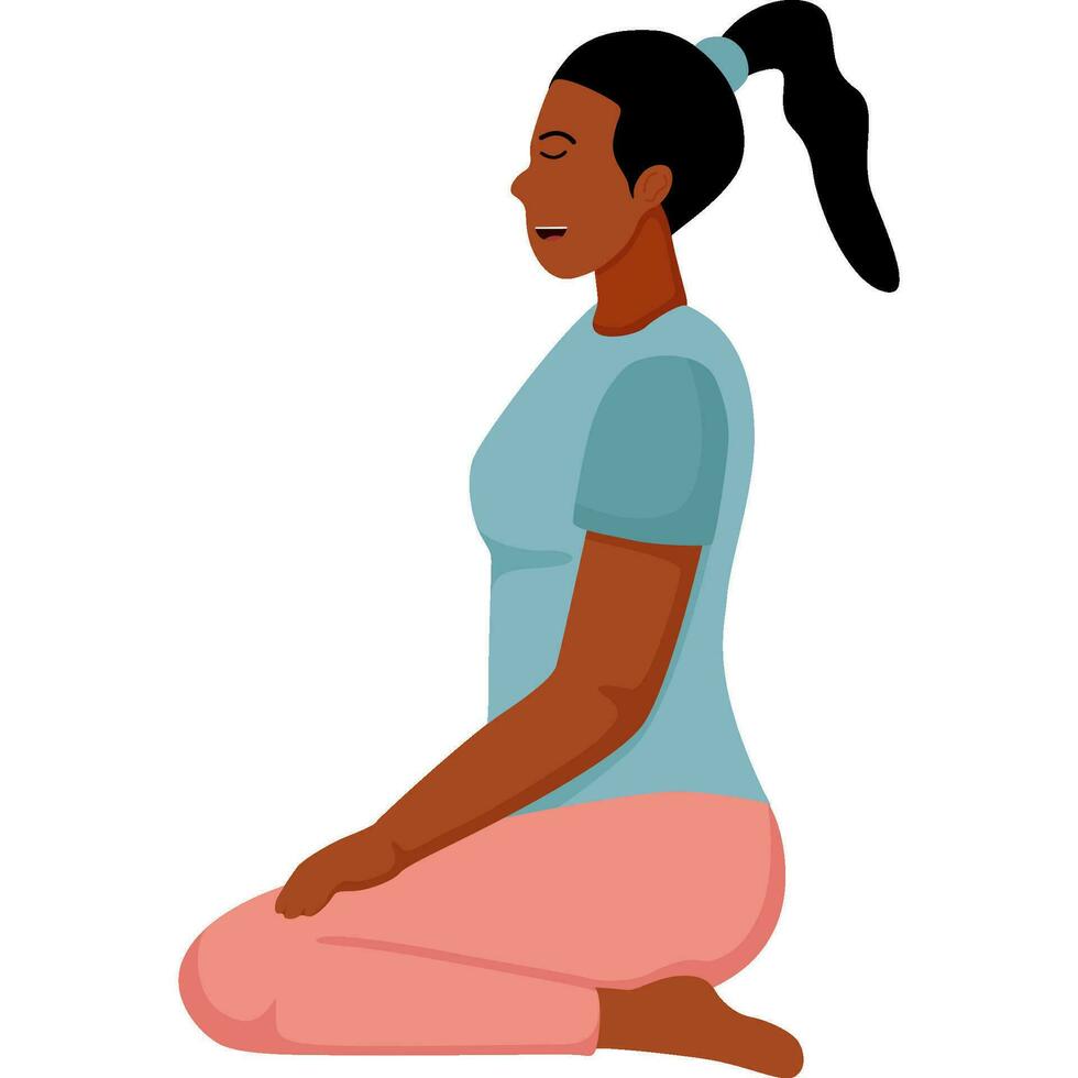 Held Yoga Asana Pose Illustration vektor