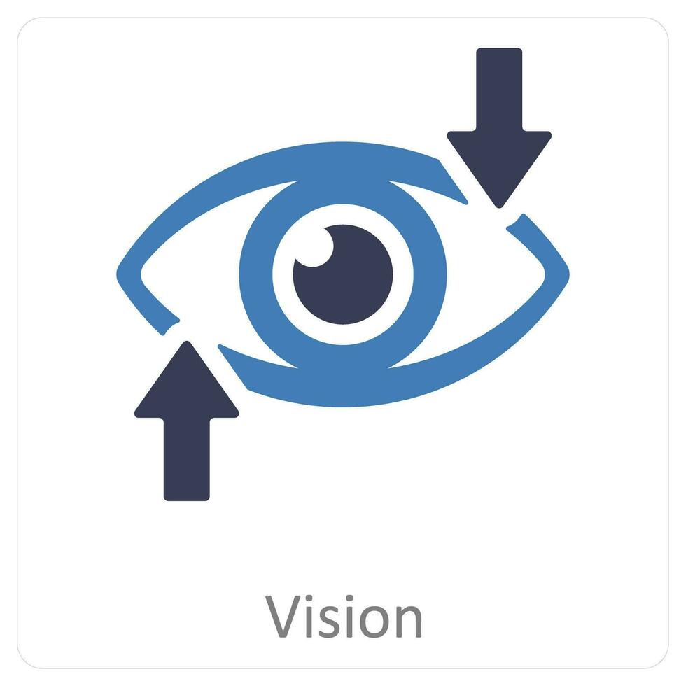 Vision und sehen Symbol Konzept vektor