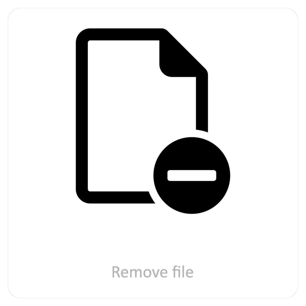 ta bort fil och nekas ikon begrepp vektor