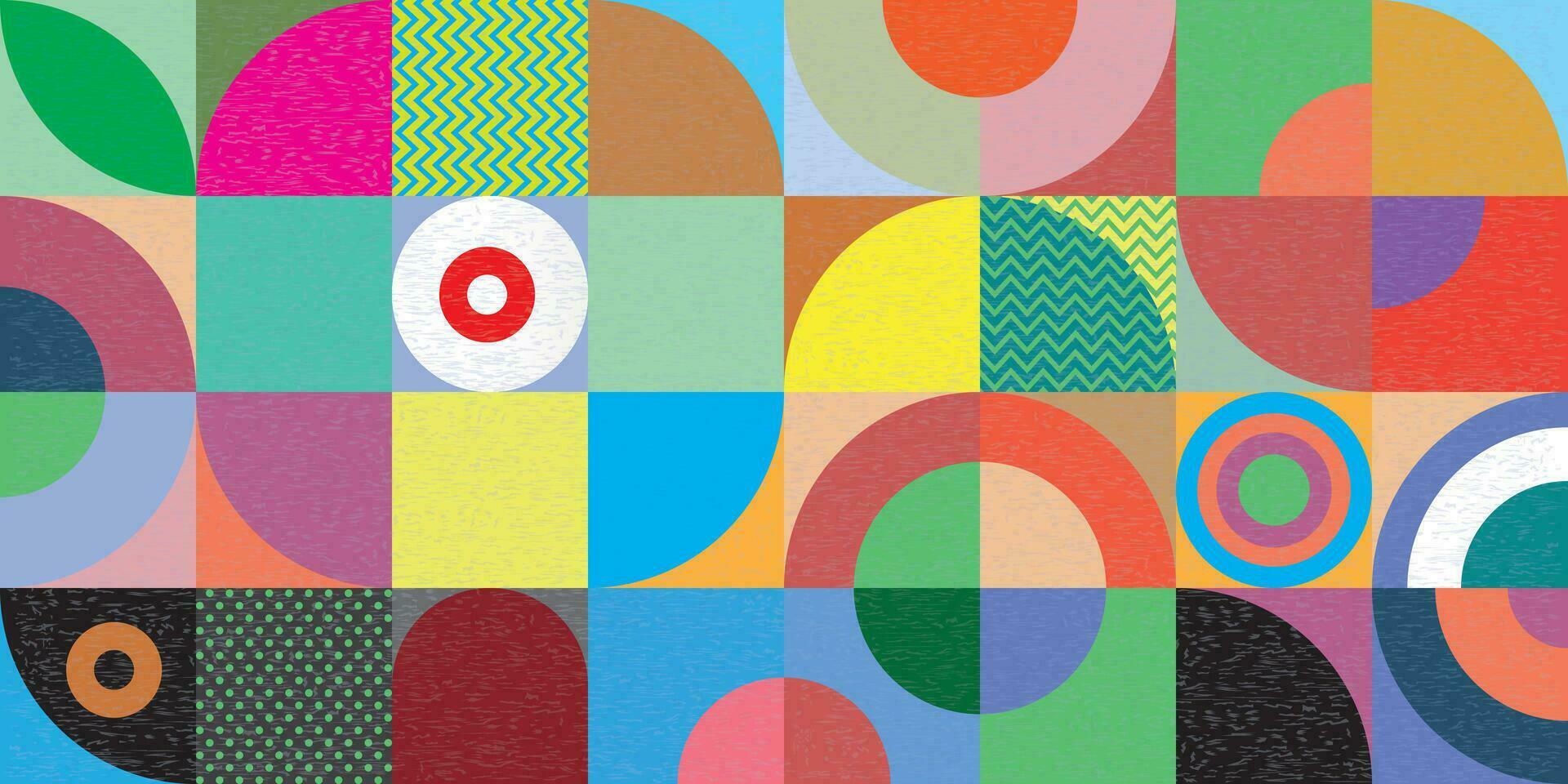 abstrakt geometrisch Mosaik Muster dekorativ Ornament lebendig Farben Hintergrund Vektor Illustration.
