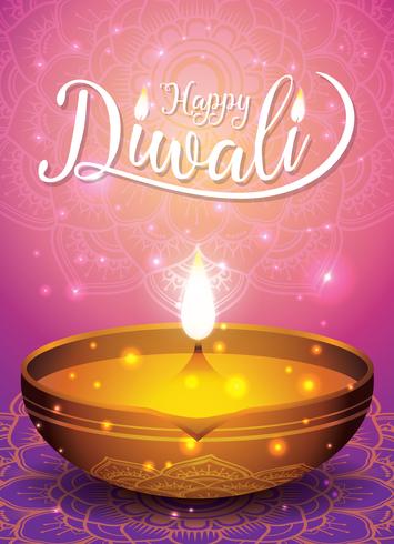 Diwali Festival Flyer und Poster Hintergrund vektor