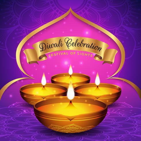 Diwali Festival Flyer und Poster Hintergrund vektor