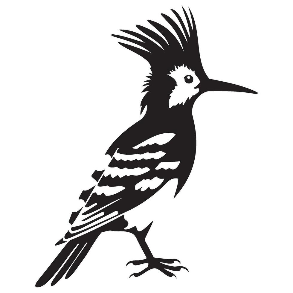 eurasisch Wiedehopf Symbol, einfach Illustration von eurasisch Wiedehopf Symbol, Vogel Glyphe Symbol. vektor