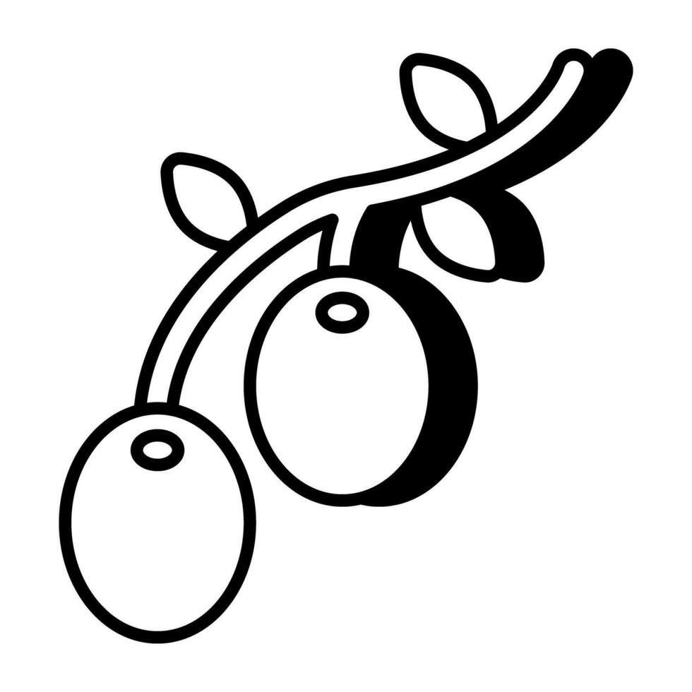 perfekt Design Symbol von Oliven vektor