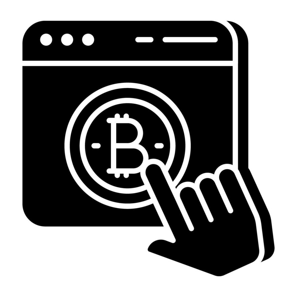 modern Design Symbol von Bitcoin Webseite vektor