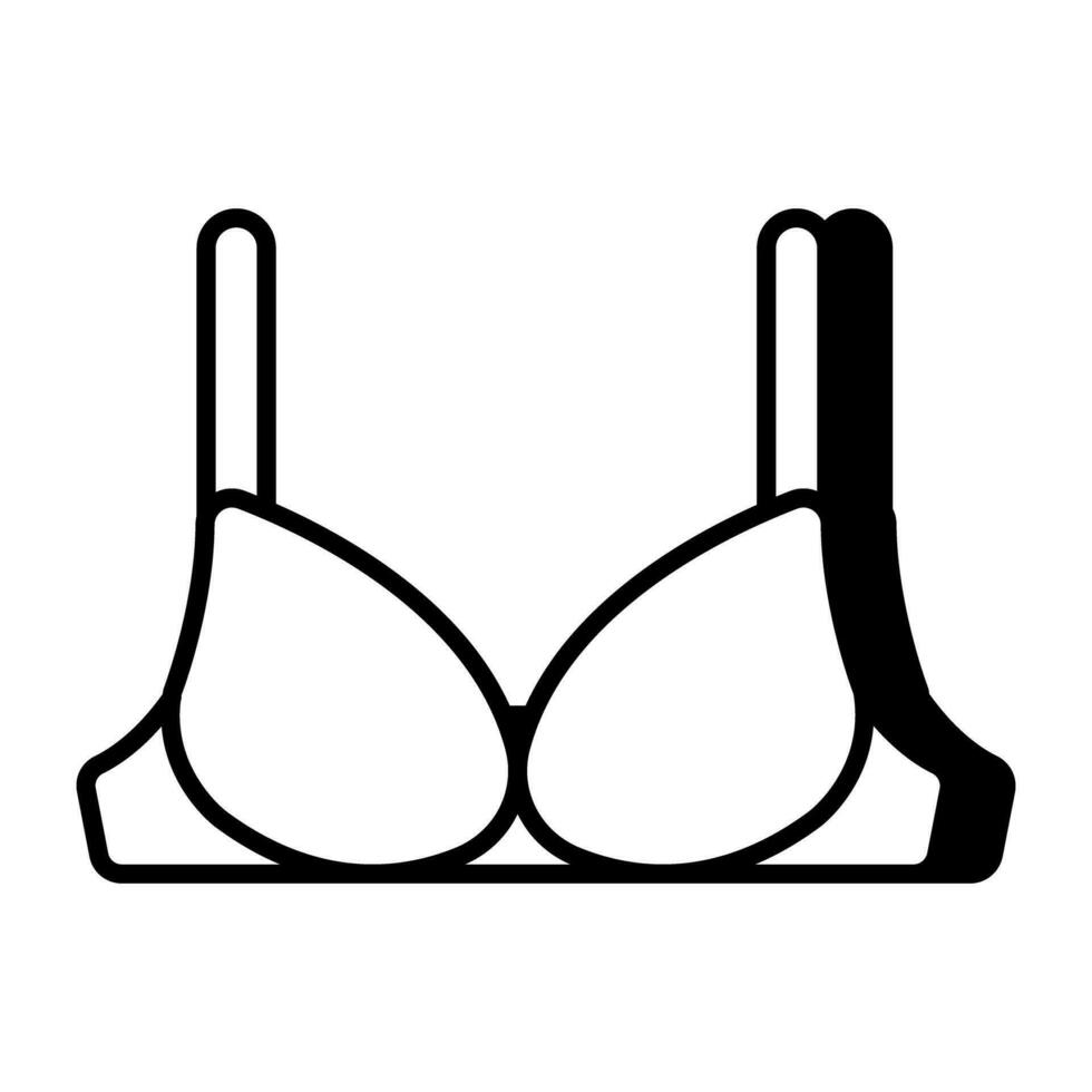 behå med pentie, ikon av damer underkläder vektor