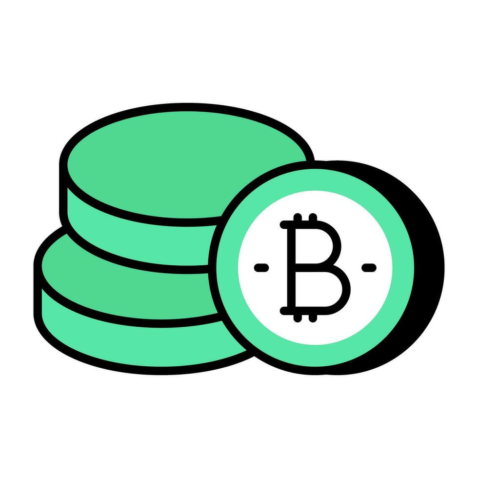 ein Symbol Design von Bitcoins vektor