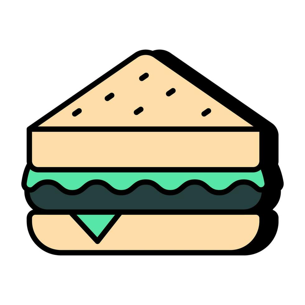 modern Design Symbol von Sandwich vektor
