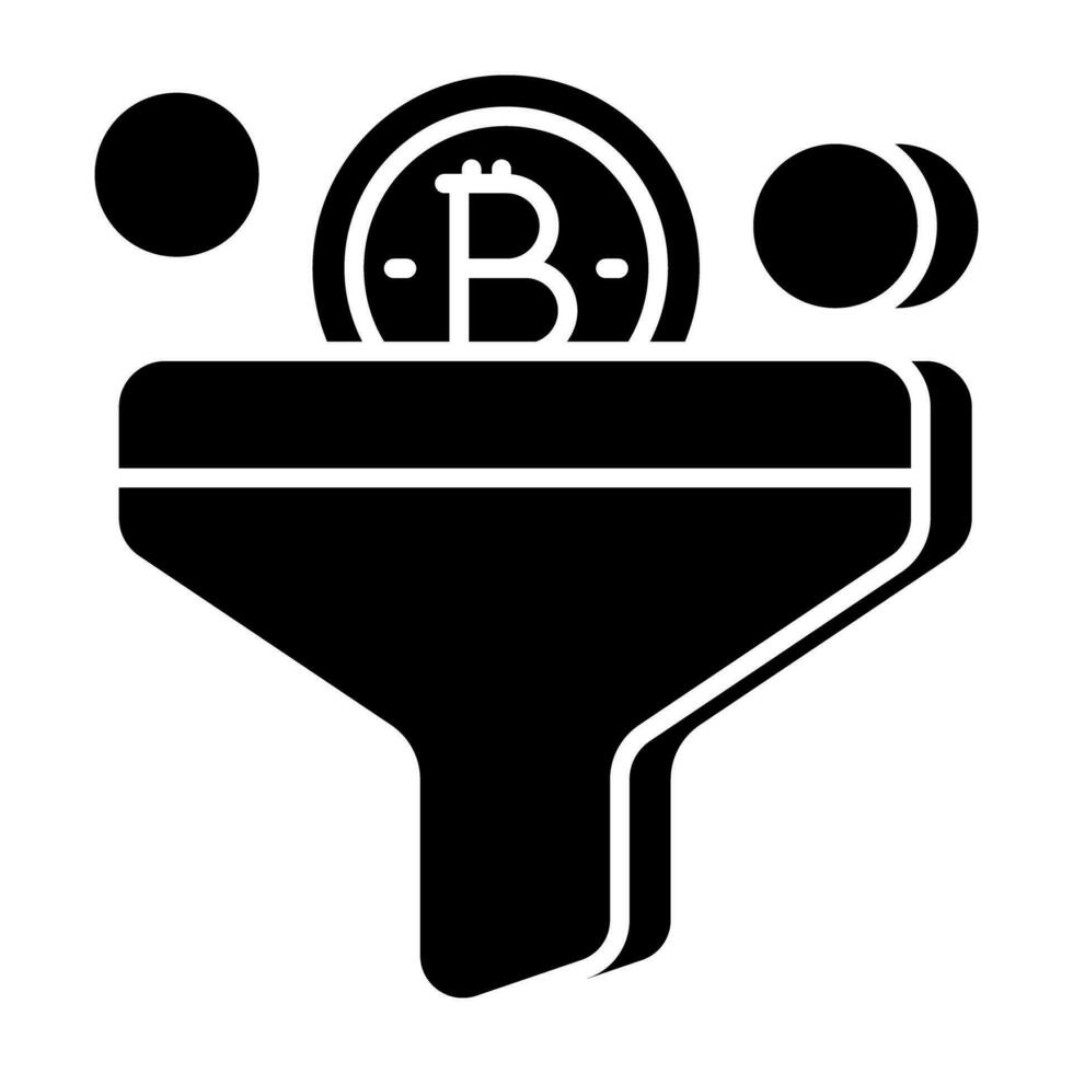 ein Symbol Design von Bitcoin Filtration vektor