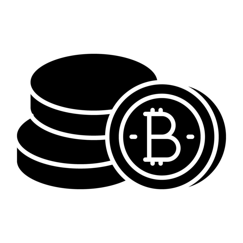 ett ikon design av bitcoins vektor