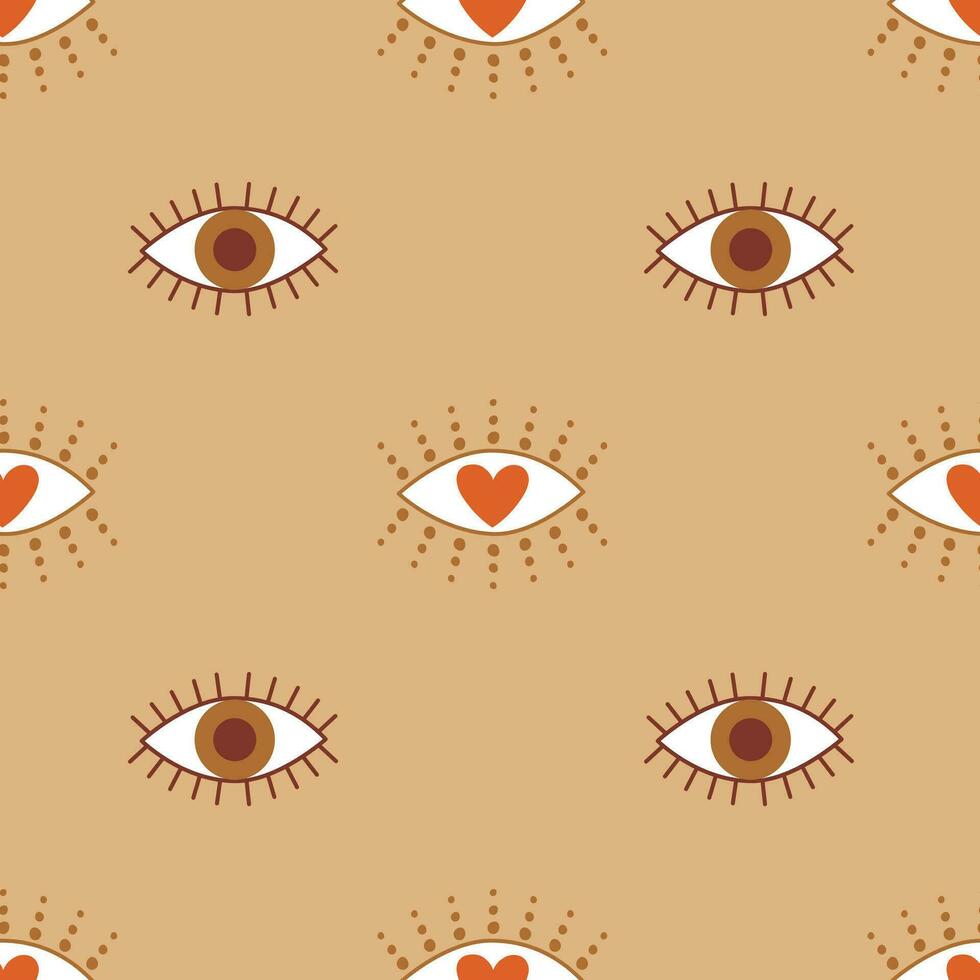 böse Auge nahtlos Muster. hamsa Auge, magisch Auge, Dekor Element. abstrakt Hintergrund zum Textil, Stoff, Hintergrund. vektor