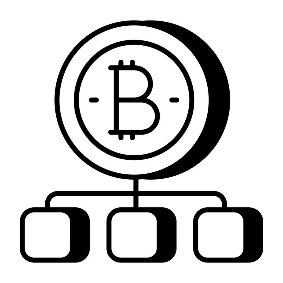 bitcoin nätverk ikon tillgängliga för omedelbar ladda ner vektor