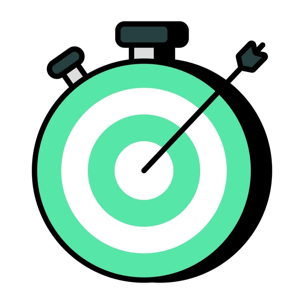 perfekt design ikon av mål tid vektor