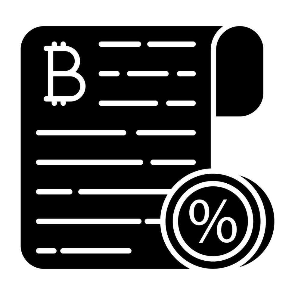 ein kreativ Design Symbol von Bitcoin dokumentieren vektor