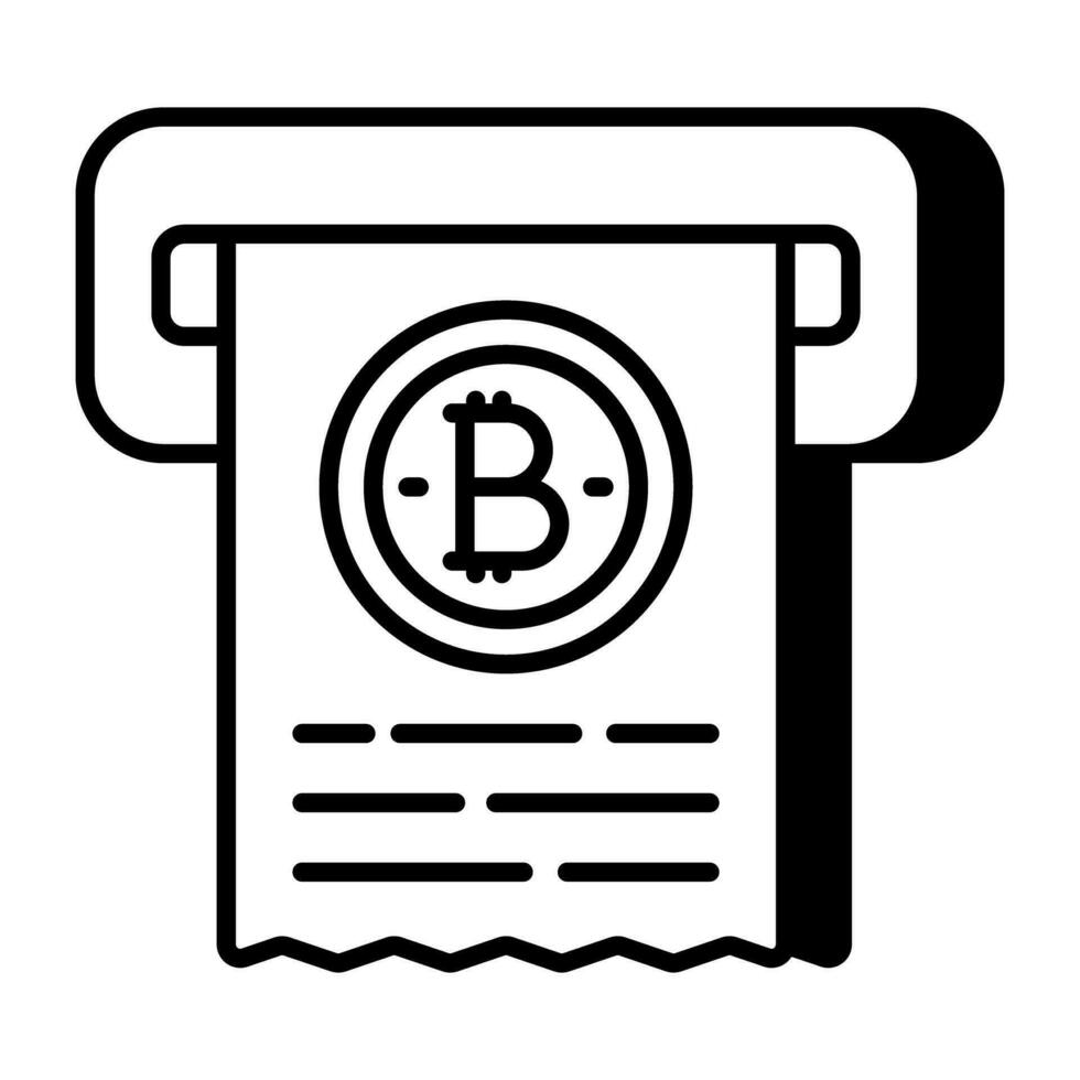 kreativ Design Symbol von Bitcoin Rechnung vektor