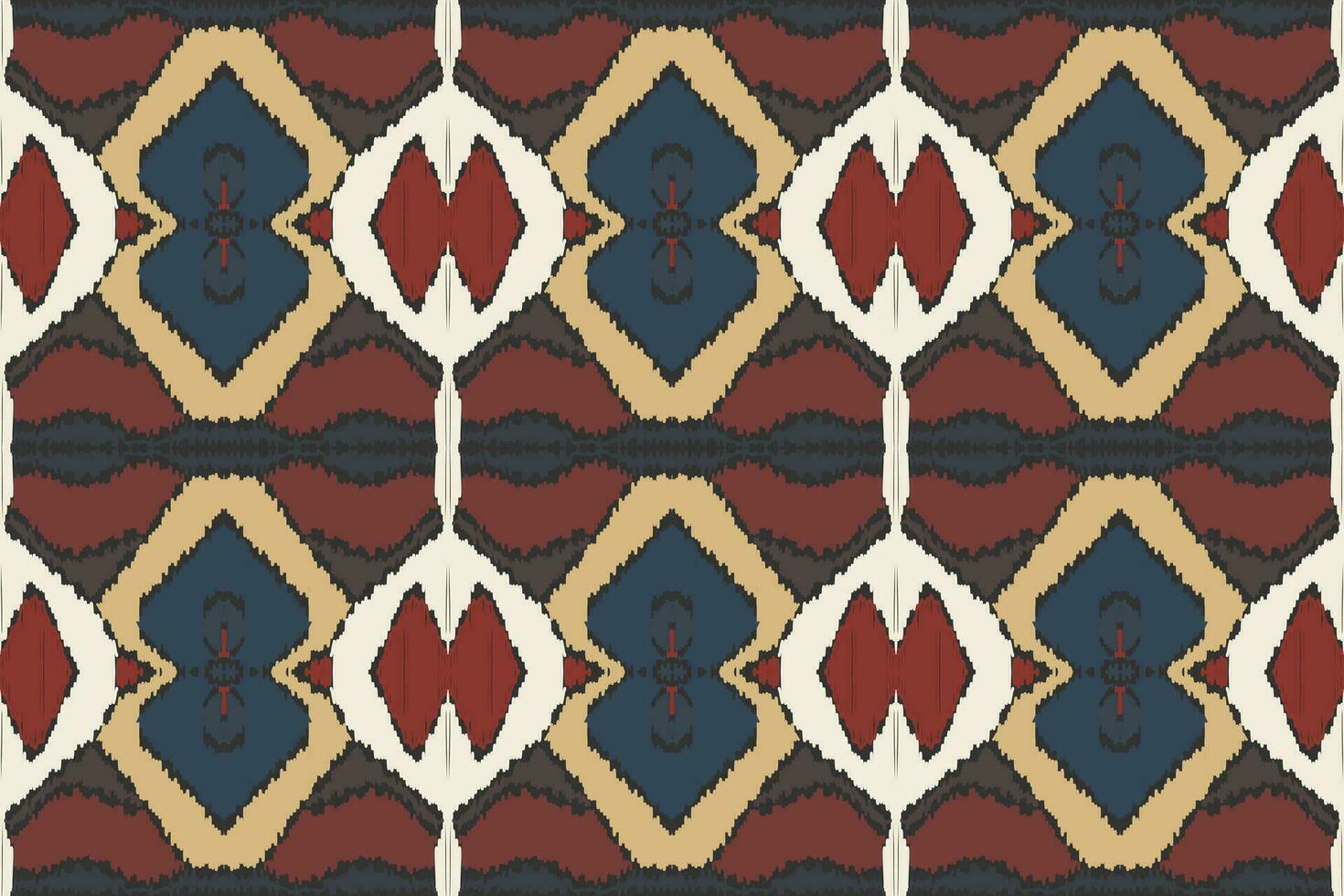 ikat blommig paisley broderi bakgrund. ikat mönster geometrisk etnisk orientalisk mönster traditionell.aztec stil abstrakt vektor illustration.design för textur, tyg, kläder, inslagning, sarong.