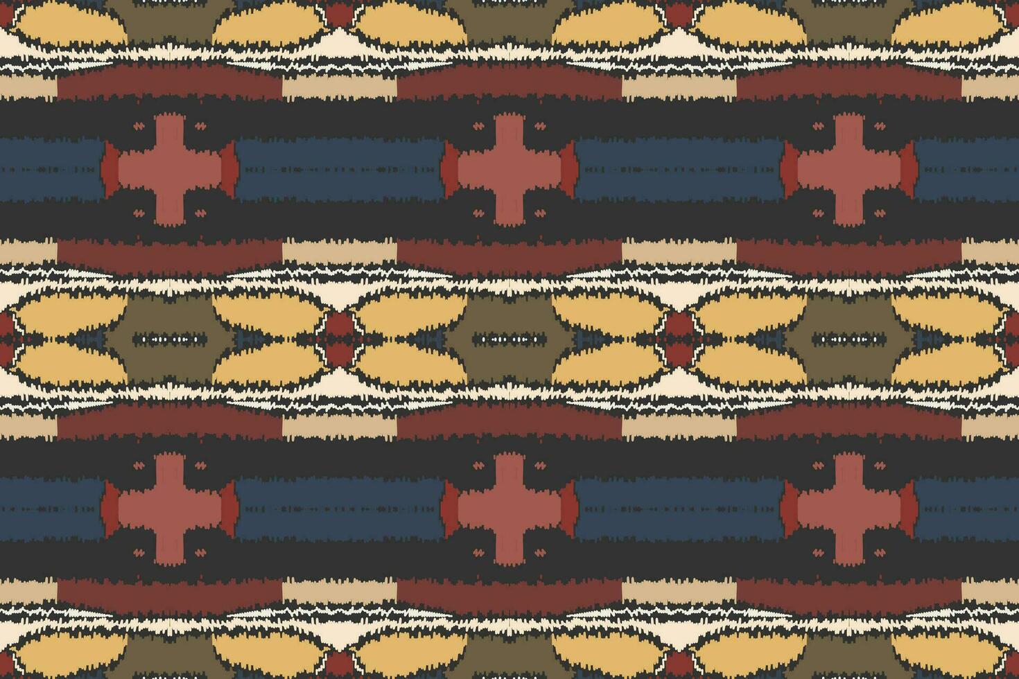 ikat damast- broderi bakgrund. ikat blommor geometrisk etnisk orientalisk mönster traditionell. ikat aztec stil abstrakt design för skriva ut textur, tyg, saree, sari, matta. vektor