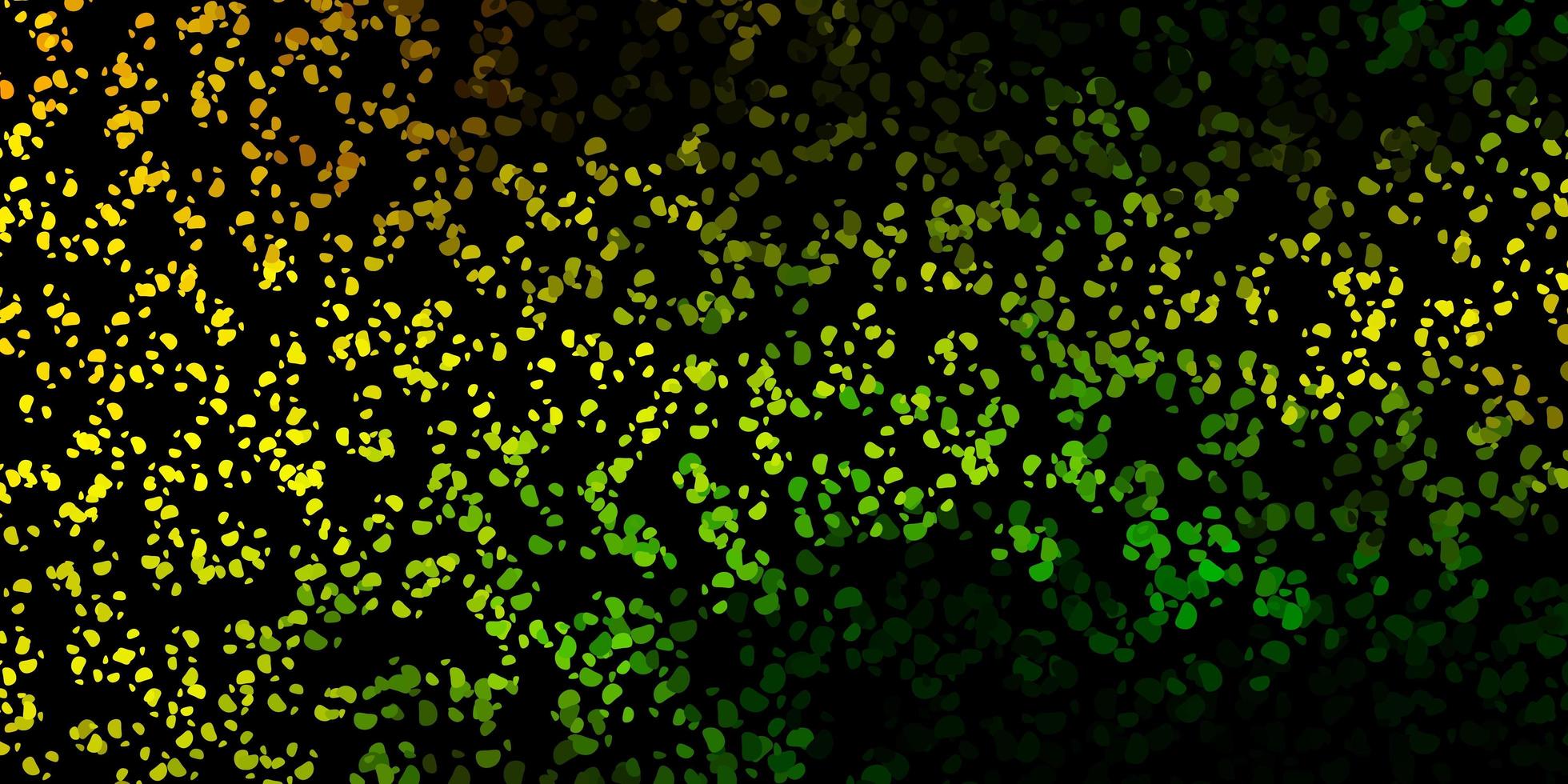 mörkgrönt gult vektormönster med abstrakta former vektor