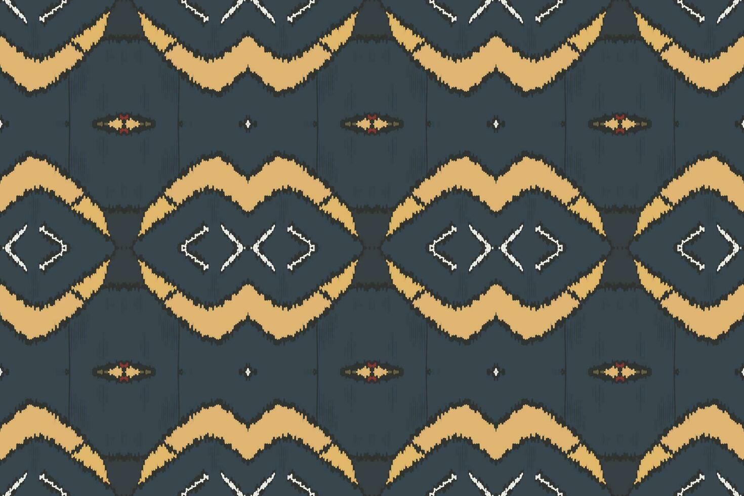 Motiv Ikat nahtlos Muster Stickerei Hintergrund. Ikat Design geometrisch ethnisch orientalisch Muster traditionell. Ikat aztekisch Stil abstrakt Design zum drucken Textur, Stoff, Saree, Sari, Teppich. vektor