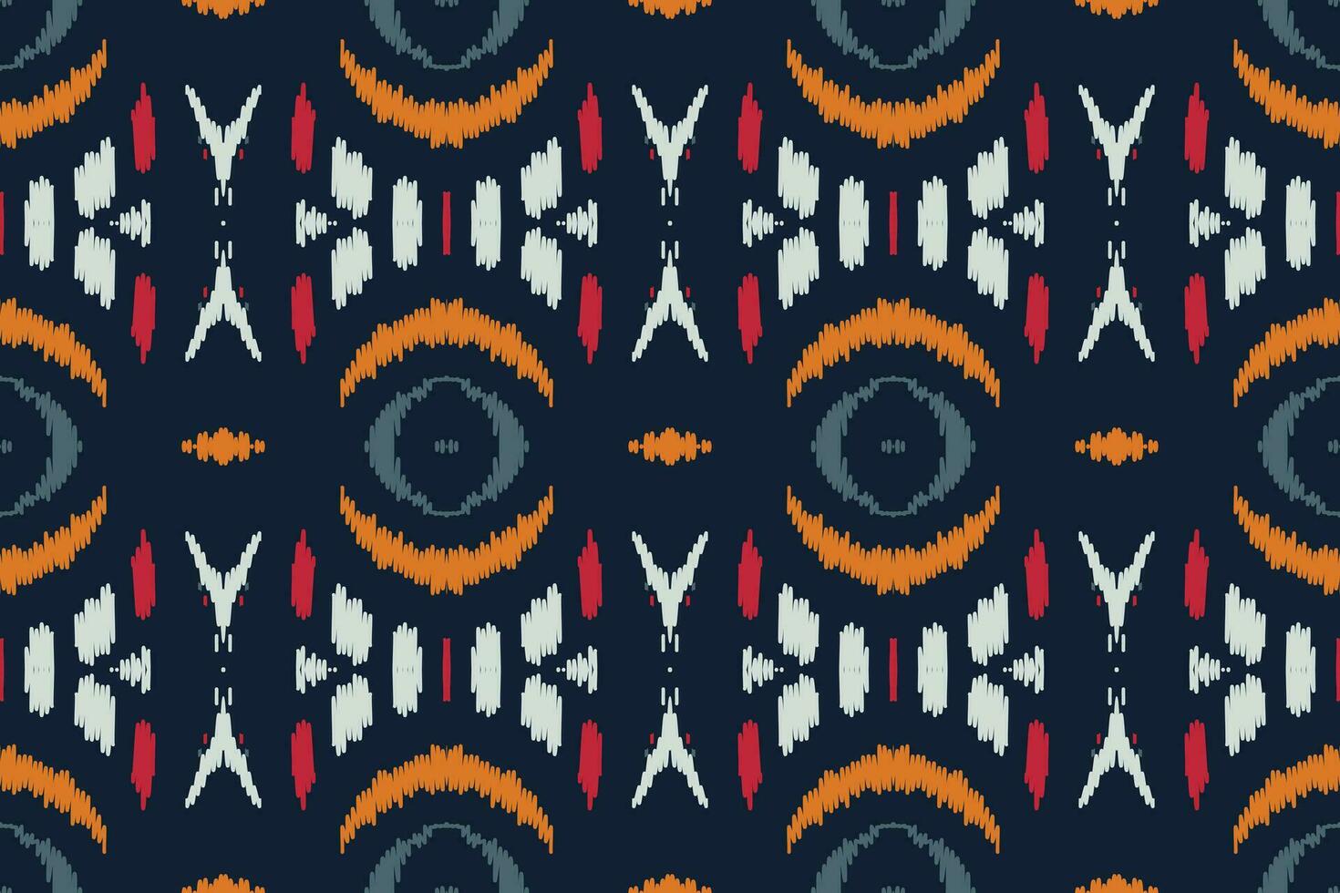 Motiv Ikat nahtlos Muster Stickerei Hintergrund. Ikat Muster geometrisch ethnisch orientalisch Muster traditionell. Ikat aztekisch Stil abstrakt Design zum drucken Textur, Stoff, Saree, Sari, Teppich. vektor